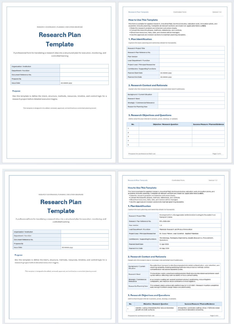Research Plan Template in Word | IPROFAZ DOCUMENTATION AND ANALYSIS ...